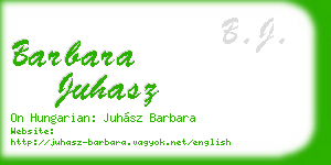 barbara juhasz business card