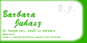 barbara juhasz business card